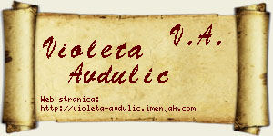 Violeta Avdulić vizit kartica
